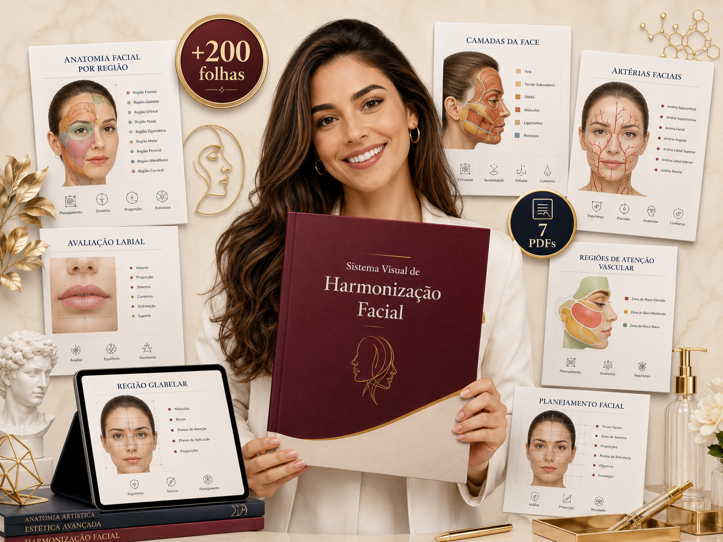 Sistema Visual de Harmonização Facial — organização completa do material